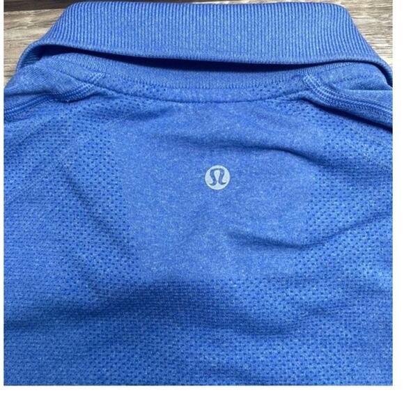 Lululemon Metal Vent Tech Performance Short Sleeve Polo - Men's Large - Blue - Picture 2 of 16